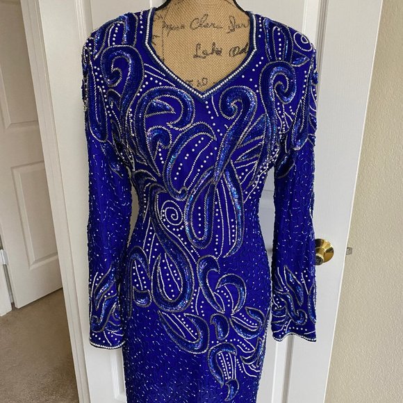 Silk Evening Dress - Picture 1 of 8